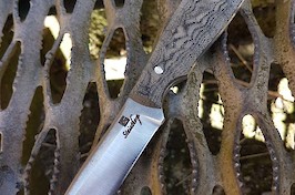 Worker model in Takefu Cobalt Special and black canvas micarta