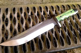 The Outlaw Bowie...a special one-off in CPM S30V, titanium fittings and stabilised giraffe bone