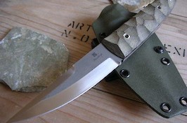 Talon in RWL34 and green canvas micarta